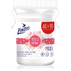 Linteo Natural Cotton Pads blazinice za odstranjevanje ličil Maxi 40 + 10ks 50 kos Cene