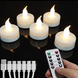 HJINGCHEN 5x polnilne LED čajne svečke z daljincem in časovnikom Cene