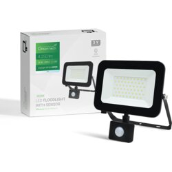 Greentech LED reflektor sa senzorom Green Tech 4250 lm, 50W, 6500K, IP65, crni Cene