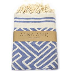 ANNA ANIQ Brisača za hamam - Jacquard Labyrinth - Atlantic Breeze Cene