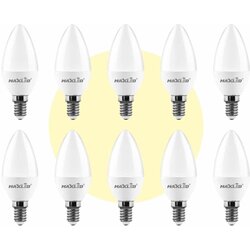 MAX-LED 10x led žarnica - sijalka E14 5W (40W) 460 lm toplo bela 3000K Cene