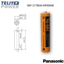 Panasonic nimh aaa 1.2V 800mAh BK80AAAB ( HHR80AAAB ) ht ( 0621 ) Cene