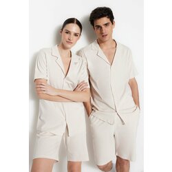 Trendyol Pajama Set - Beige - Plain Cene