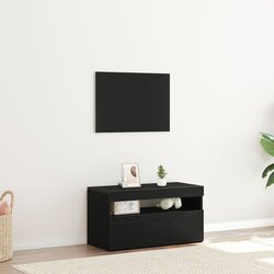 vidaXL TV ormarić Crna hrastovina Konstruirano drvo 75 x 35 x 40 cm Cijene