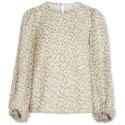 Vila Topi & Bluze Noos Top Falia L/S - Birch/Nori Bež Cene
