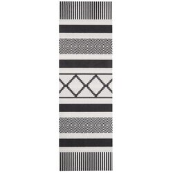 Zala Living Črno-siva preproga Hanse Home Lineo, 45 x 140 cm Cene
