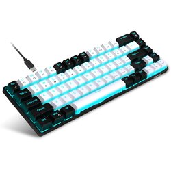 Venisymlis V800BW Mehanska tipkovnica z 68 tipkami - modro stikalo z možnostjo vroče menjave (ledeno modra LED), (22105461) Cene