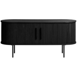 Unique Furniture Črna TV omarica v hrastovem dekorju 120x56 cm Nola – Unique Furniture Cene