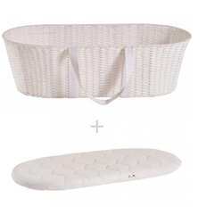 Ahojbaby Mojzesova košara za dojenčka Paper Dream white + ležišče Basic Cene