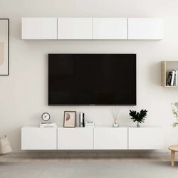 vidaXL tv ormarići 4 kom bijeli 100 x 30 x 30 cm od iverice Cijene
