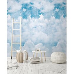 GRANDECO tapeta Mural Blue Clouds 53x280cm A42501 Cene