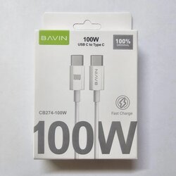 BAVIN kabl 100W 1m type-C na type-C bela Cene