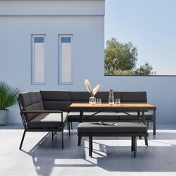 Bessagi Garden Lounge Garnitura Eleonora, Temno Siva, 4-Delni Set Cene