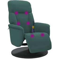 Maison Chic masažni naslanjač - Relax naslanjač z oporo za noge temno zelen žamet, (22061668) Cene