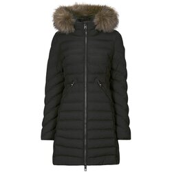 Superdry Puhovke FUJI HOODED MID FAUSSE FOURRURE Črna Cene
