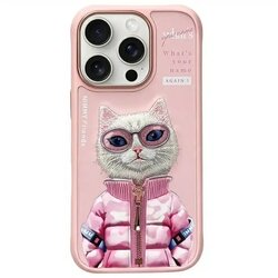 NIMMY COOL & CUTE 2.0 maskica s motivom mačke za iPhone 16 Pro Max, ružičasta Cene