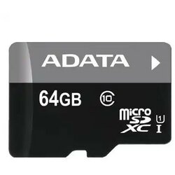 Micro SD Card 64GB AData + SD adapter AUSDX64GUICL10A1-RA1/ class 10 Cene