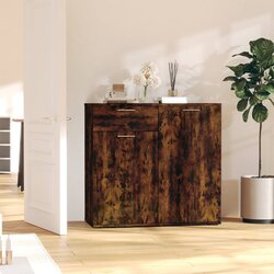 vidaXL Komoda boja dimljenog hrasta 80 x 36 x 75 cm konstruirano drvo Cijene