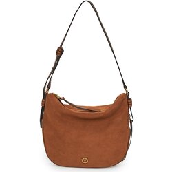 Pinko HOBO ZIP AROUND CLASSIC SUEDE + VITELLO SETA Smeđa Cene