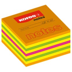 Kores Blok kocka samoljepljiva 75 x 75 mm, 450 listića u 4 neonske boje, Cene