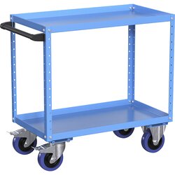 eurokraft pro pomožni montažni voziček customline, 2 polici, elastična kolesa, svetlo modre barve Cene