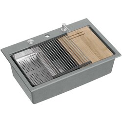 Quadron granitni sudoper MARC 110 WORKSTATION Grey Metallic Cijene