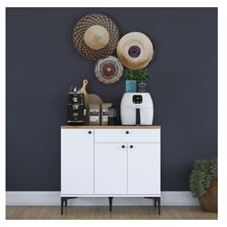 Hanah home JE194 - 3803 WalnutWhite Coffee Stand Cene