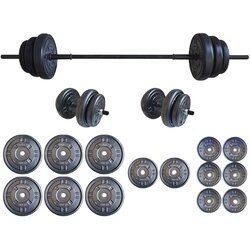  Set tegova Platinum sa šipkom, 75 kg, Crni Cijene