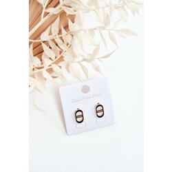 Glam Chic Oval Stud Earrings gold Cene