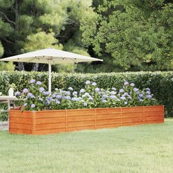 vidaXL Povišena vrtna gredica boja hrđe 400 x 80 x 45 cm čelik COR-TEN Cijene