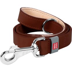 Wau dog povodec za pse iz naravnega usnja širine 14 mm, dolžine 122 cm, rjave barve, (21601385) Cene