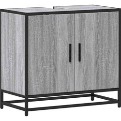 Maison Chic Kopalniška omarica za umivalnik - Umivalniška omarica siva sonoma 65x33x60 cm inženirski les, (21758892) Cene