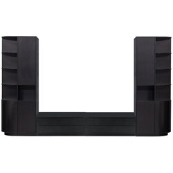 WOOOD Crni TV set od masivnog bora 356x210 cm Finca – Cene