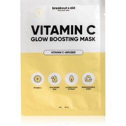 breakout + aid Vitamin C Glow Boosting Mask maska iz platna z vitaminom C 34 g Cene