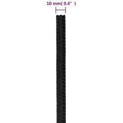 vidaXL brodski konop tamnocrni 10 mm 50 m od polipropilena Cijene