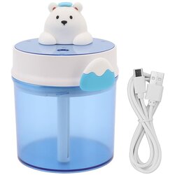 Venisymlis Prenosni Vlažilec Usb - Oblika Srčkanega Medveda, Velika Zmogljivost, Ultrazvočni Mini Namizni Računalnik, Moder - Primeren Za Domačo Spalnico, (22060950) Cene