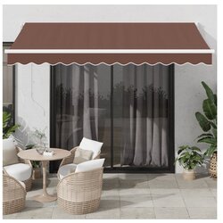 vidaXL Tenda na ručno uvlačenje smeđa 350 x 250 cm Cijene