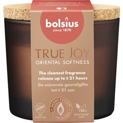 Bolsius Dišeča sveča True Joy s pokrovom iz plute - Oriental Softness Cene