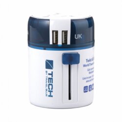 Tech univerzalni HIŠNI POLNILEC 220V + 2x USB 2.1A - SVETOVNI HIŠNI POLNILEC - ADAPTER / PRETVORNIK Cene