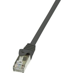 Logilink CP1053S RJ45 omrežni kabel\, Patch kabel CAT 5e F/UTP 2.00 m črna z zaščitnim zapornim zatičem 1 kos, (20418917) Cene