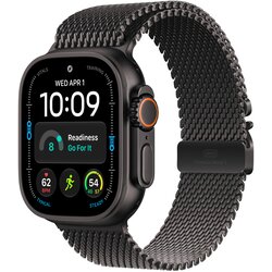 Apple watch Ultra 4 Milanaise Crna 49mm MJAV4QF/A Veličina narukvice: Srednja Crno titanovo kućište Cene