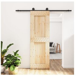vidaXL Klizna vrata s priborom za montažu 70 x 210 cm masivna borovina Cijene