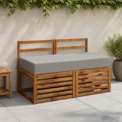  Jastuk za sjedalo SOEST 100% poliester Siva 120 x 80 x 15 cm - Siva 120 x 80 x 15 cm Poliester Cijene