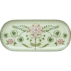 Lily Lotus - ovalni krožnik za torto, 33,3 x 15,5 cm - Svetlo zelena Cene