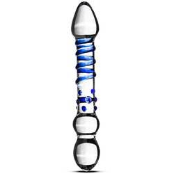 Gildo Staklen dildo s spiralom i točkama Cene