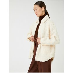 Koton Winter Jacket - Ecru - Basic Cene