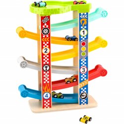 Tooky Toy Igračka drvena staza sa 6 autića TY841 Cijene