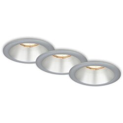 BRILONER 7042-034-SADA Set od 3 ugradnih stropnih svetala za kupatilo 1xGU10/9W/230V srebrna Cene