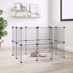  Kavez za ljubimce s 20 panela i vratima crni 35 x 35 cm čelični Cijene