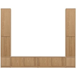 vtwonen TV set u dekoru hrasta u prirodnoj boji 300x243 cm Modulair – Cene